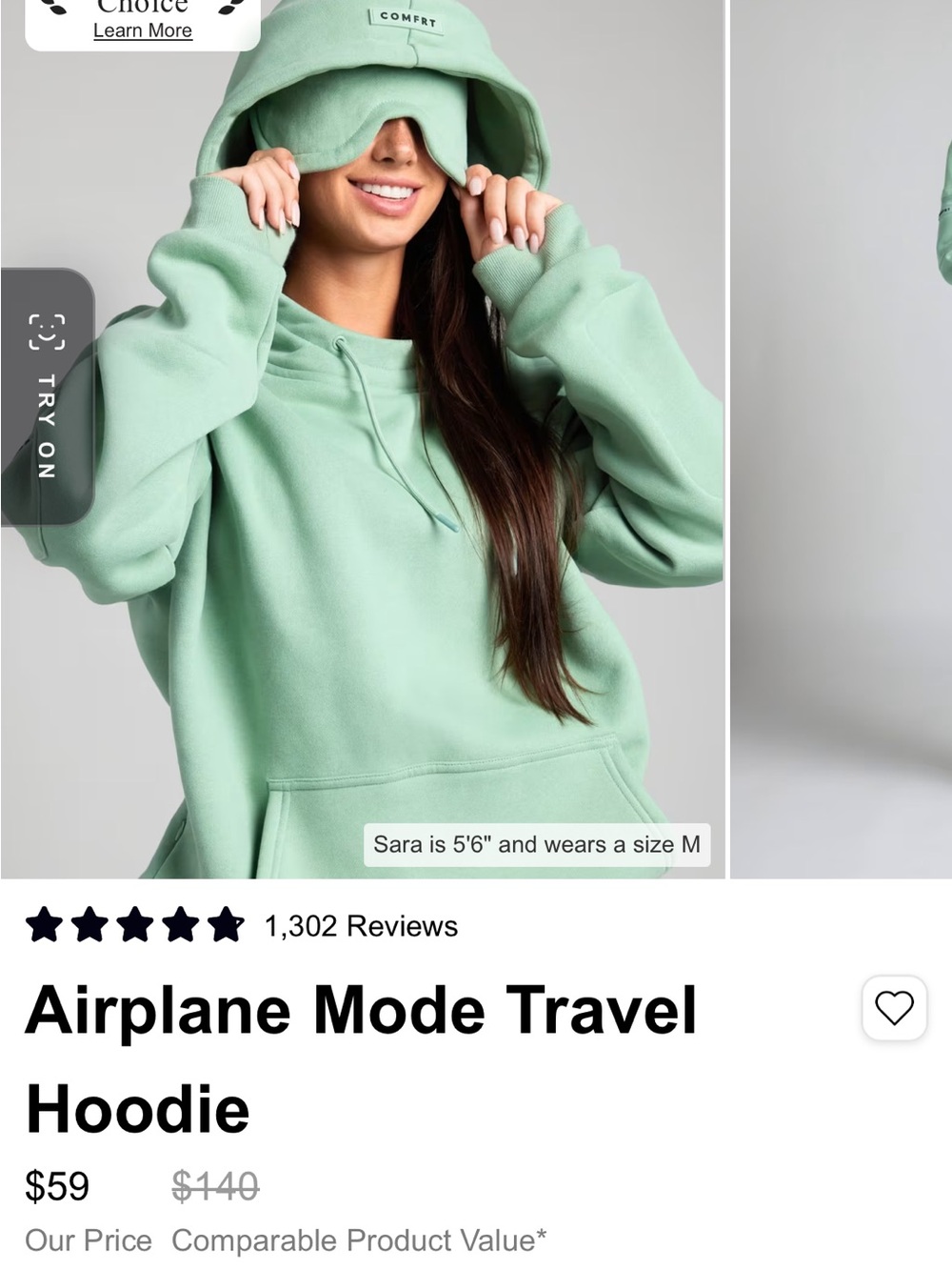 Comfrt Pullover Hoodie in Light Sage for Women